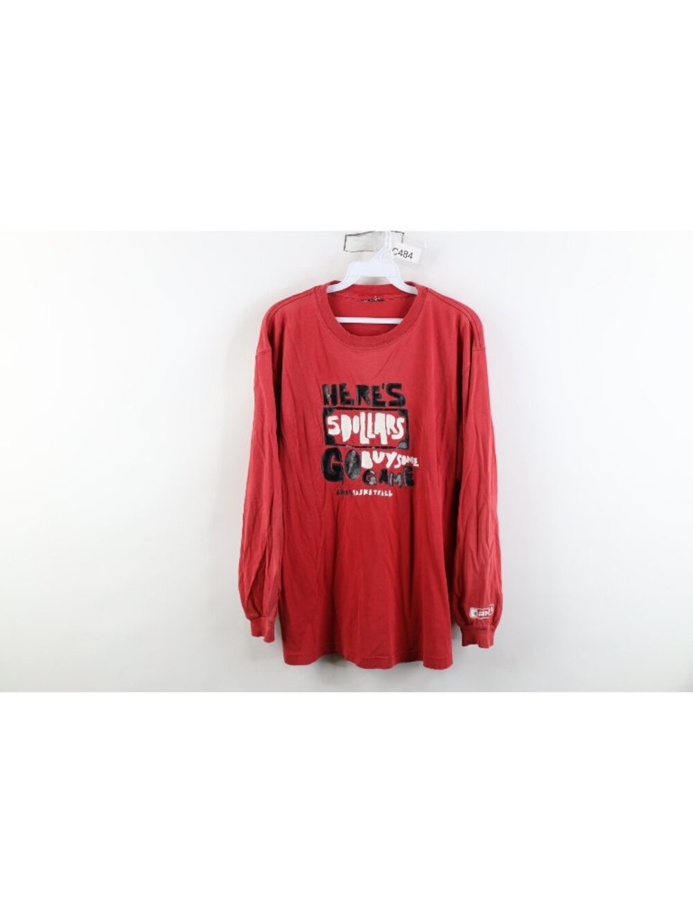 Vintage 90s And1 And One Basketball Mens Small Faded Long Sleeve T-Shirt Red